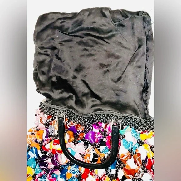 Handmade Beaded African Hobo Handbag | EUC | Completely Made & Sowed by Hand - Picture 11 of 14